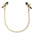 Чёрные с золотом зажимы на соски Gold Chain Nipple Clamps - Pipedream - купить с доставкой в Реутове