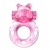 Розовое эрекционное виброкольцо на пенис Pink Bear - Baile - в Реутове купить с доставкой