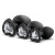 Набор из 3 черных пробок с прозрачным кристаллом-сердечком Bling Plugs Training Kit - Blush Novelties - купить с доставкой в Реутове