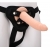 Телесный страпон на черных трусиках STRAP ON REAL DILDO - 20 см. - Dream Toys - купить с доставкой в Реутове