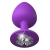 Фиолетовая анальная пробка со стразом Her Little Gem Large Plug - 9,5 см. - Pipedream - купить с доставкой в Реутове