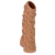 Телесная насадка с венками и открытой головкой Nude Sleeve L - 14 см. - KOKOS - в Реутове купить с доставкой