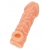 Телесная закрытая насадка с венками Cock Sleeve Size L - 17,6 см. - KOKOS - в Реутове купить с доставкой