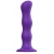 Фиолетовая насадка Strap-On-Me Dildo Geisha Balls size M - Strap-on-me - купить с доставкой в Реутове