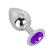 Большой плаг из стали с фиолетовым кристаллом Violet Dream - 9,5 см. - Erotic Fantasy - купить с доставкой в Реутове