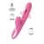 Розовый вибратор с двигающимся язычком и стимулирующим шариком Monti - 24 см. - JOS