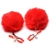 Красные зажимы на соски с помпонами Pom Pom - XR Brands - купить с доставкой в Реутове