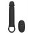 Черная насадка-удлинитель с вибрацией Vibrating Extender With Remote - Dream Toys - в Реутове купить с доставкой