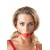 Силиконовый кляп-шар на чёрных ремешках Red Gag silicone - Orion - купить с доставкой в Реутове