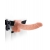 Телесный полый страпон с вибрацией Vibrating Hollow Strap-On with Balls - 24 см. - Pipedream - купить с доставкой в Реутове
