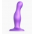 Фиолетовая насадка Strap-On-Me Dildo Plug Curvy size M - Strap-on-me - купить с доставкой в Реутове