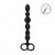 Черная анальная цепочка Beaded Silicone Anal Probe with Double Loop - 24 см. - Shots Media BV