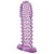 Гелевая фиолетовая насадка с шипами - 12 см. - Toyfa Basic - в Реутове купить с доставкой