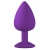 Большая фиолетовая анальная пробка Emotions Cutie Large с голубым кристаллом - 10 см. - Lola Games - купить с доставкой в Реутове