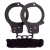 Чёрные наручники из листового металла в комплекте с веревкой BONDX METAL CUFFS LOVE ROPE SET - Dream Toys - купить с доставкой в Реутове