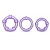Набор из 3 фиолетовых эрекционных колец Stay Hard Beaded Cockrings - Blush Novelties - в Реутове купить с доставкой