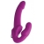 Ярко-розовый безремневой вибрострапон Evoke Vibrating Strapless Silicone Strap-on Dildo - XR Brands - купить с доставкой в Реутове