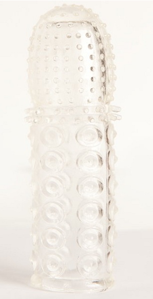 Прозрачная закрытая гелевая насадка - 13,5 см. - Toyfa Basic - в Реутове купить с доставкой