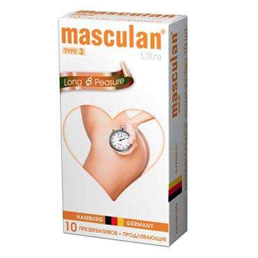 Розовые презервативы Masculan Ultra Long Pleasure с колечками, пупырышками и продлевающим эффектом - 10 шт. - Masculan - купить с доставкой в Реутове