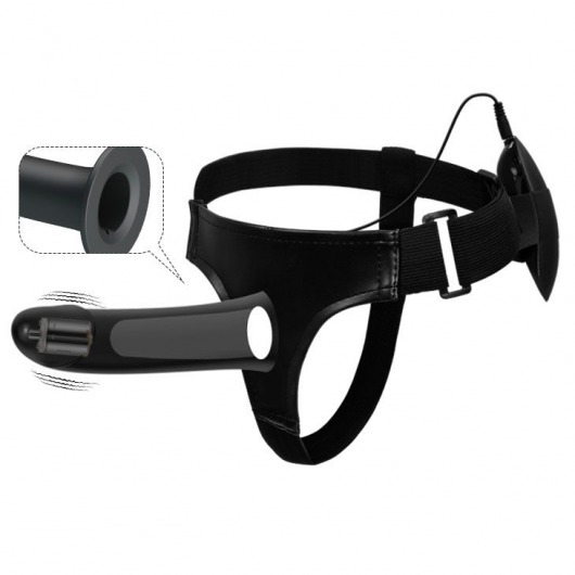 Полый страпон с вибрацией Vito - 17,3 см. - Baile - купить с доставкой в Реутове