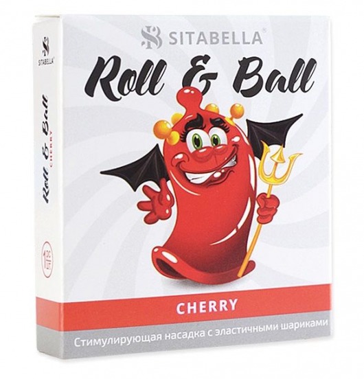 Стимулирующий презерватив-насадка Roll   Ball Cherry - Sitabella - купить с доставкой в Реутове