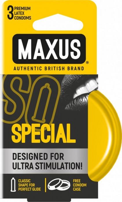 Презервативы с точками и рёбрами в железном кейсе MAXUS Special - 3 шт. - Maxus - купить с доставкой в Реутове