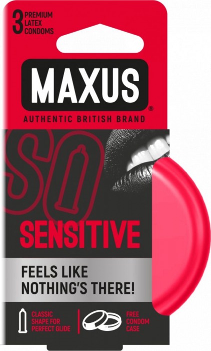 Ультратонкие презервативы в железном кейсе MAXUS Sensitive - 3 шт. - Maxus - купить с доставкой в Реутове
