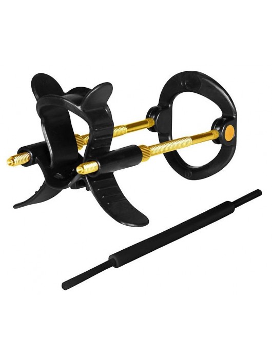 Черно-золотистый экстендер для пениса Sex Expert - Sex Expert - в Реутове купить с доставкой