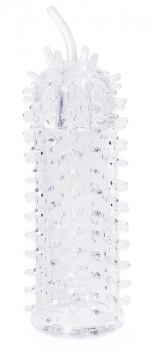 Закрытая рельефная насадка Crystal sleeve с усиками - 12 см. - Erowoman-Eroman - в Реутове купить с доставкой