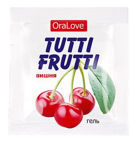 Пробник гель-смазки Tutti-frutti с вишнёвым вкусом - 4 гр. - Биоритм - купить с доставкой в Реутове