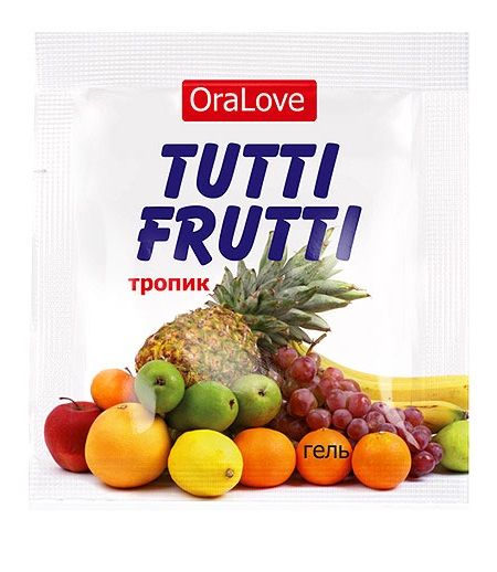 Пробник гель-смазки Tutti-frutti со вкусом тропических фруктов - 4 гр. - Биоритм - купить с доставкой в Реутове