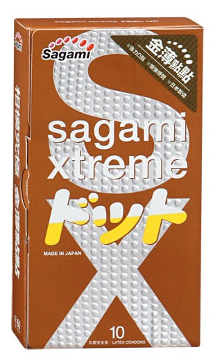 Презервативы Sagami Xtreme FEEL UP с точечной текстурой и линиями прилегания - 10 шт. - Sagami - купить с доставкой в Реутове