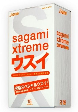 Ультратонкие презервативы Sagami Xtreme SUPERTHIN - 15 шт. - Sagami - купить с доставкой в Реутове