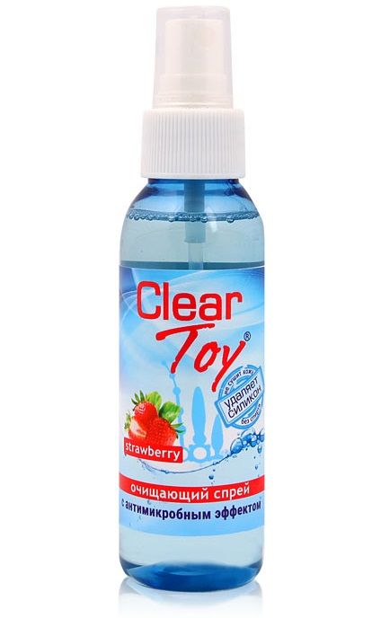 Очищающий спрей для игрушек CLEAR TOY Strawberry - 100 мл. - Биоритм - купить с доставкой в Реутове