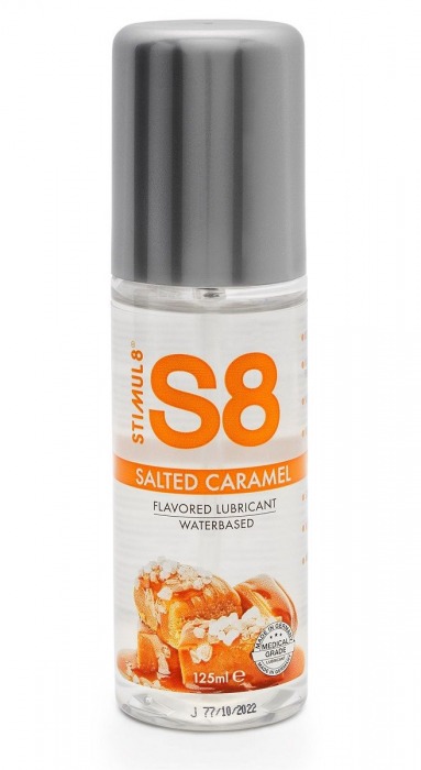 Смазка на водной основе S8 Flavored Lube со вкусом соленой карамели - 125 мл. - Stimul8 - купить с доставкой в Реутове