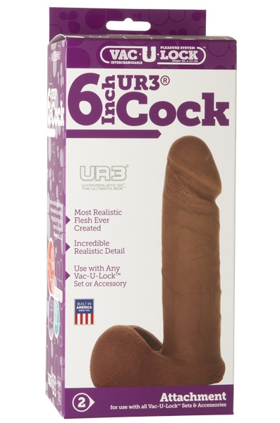 Насадка-мулат для трусиков Vac-U-Lock 6  ULTRASKYN Cock - 17,3 см. - Doc Johnson - купить с доставкой в Реутове