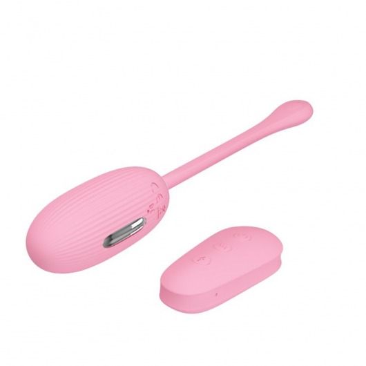 Нежно-розовое виброяйцо с функцией электростимуляции Shock Fun - Baile - купить с доставкой в Реутове