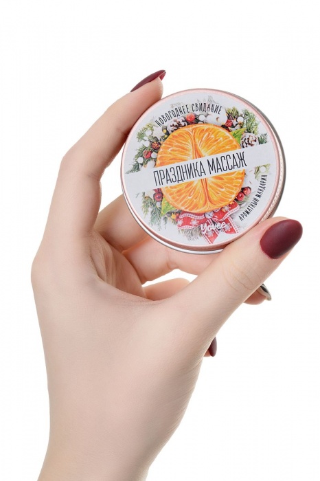 Массажная свеча «Праздника массаж» с ароматом мандарина - 30 мл. - ToyFa - купить с доставкой в Реутове