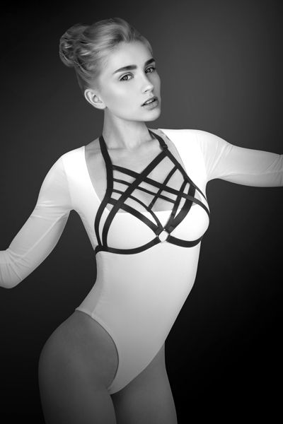 Черная упряжь на грудь Clara - Bijoux Pour Toi - купить с доставкой в Реутове