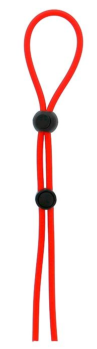Красное лассо на пенис с двумя бусинами STRETCHY LASSO CAGE - Dream Toys - в Реутове купить с доставкой