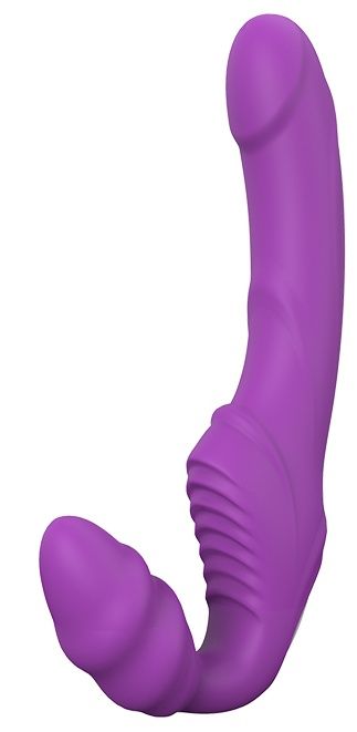 Фиолетовый безремневой вибрострапон DOUBLE DIPPER - Dream Toys - купить с доставкой в Реутове