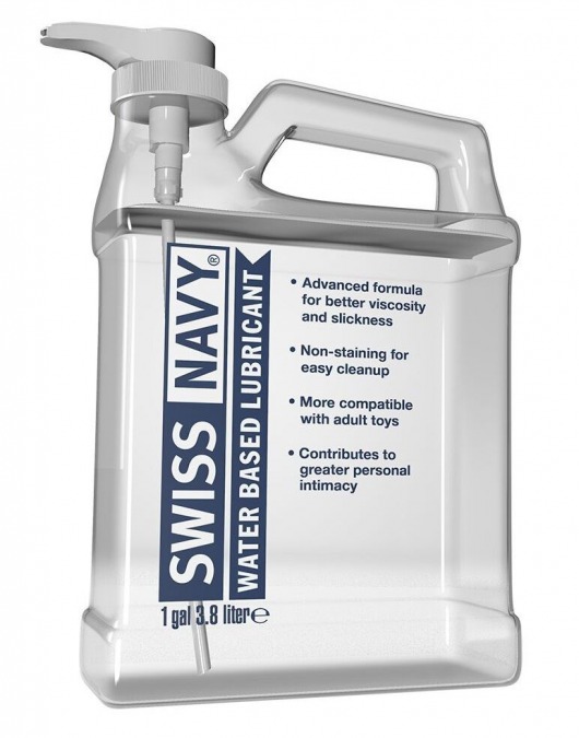Канистра лубриканта Swiss Navy Water Based Lube на водной основе - 3,8 л. - Swiss navy - купить с доставкой в Реутове