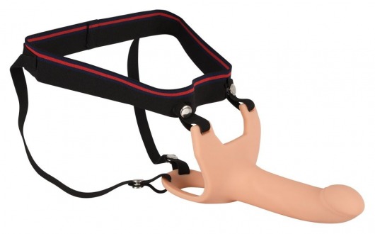 Силиконовый полый страпон на ремнях Silicone Strap-on - 16 см. - Orion - купить с доставкой в Реутове