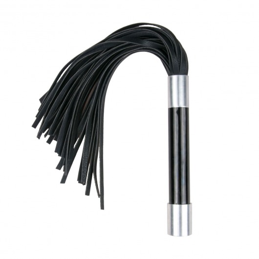 Черная плеть Easytoys Flogger With Metal Grip - 38 см. - Easy toys - купить с доставкой в Реутове