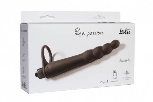 Черная вибронасадка для двойного проникновения Bramble - 16,5 см. - Lola Games - купить с доставкой в Реутове