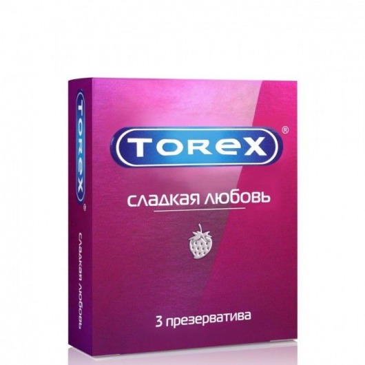 Презервативы Torex  Сладкая любовь  с ароматом клубники - 3 шт. - Torex - купить с доставкой в Реутове