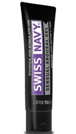 Возбуждающий гель-лубрикант на водной основе Sensual Arousal Lubricant - 10 мл. - Swiss navy - купить с доставкой в Реутове