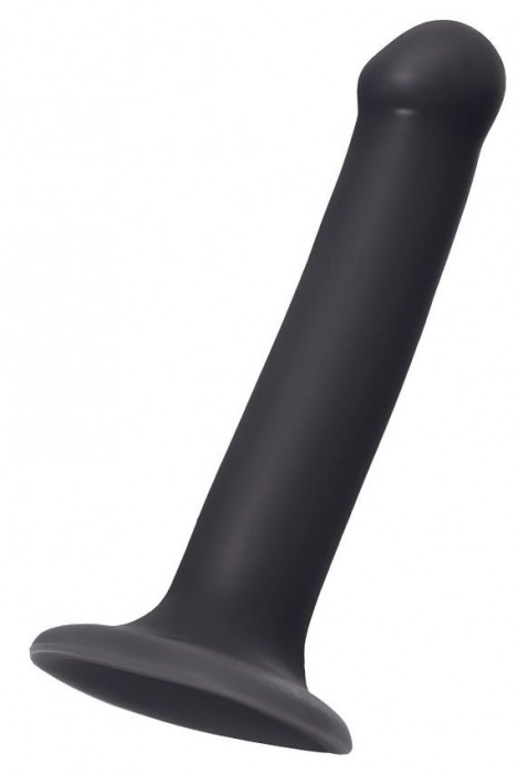 Черный фаллос на присоске Silicone Bendable Dildo M - 18 см. - Strap-on-me - купить с доставкой в Реутове