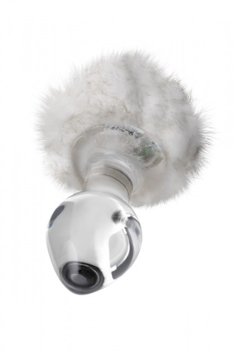 Стеклянная анальная втулка с хвостиком - 9,5 см. - Sexus - купить с доставкой в Реутове