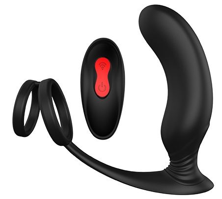 Черный массажер простаты REMOTE P-PLEASER - Dream Toys - в Реутове купить с доставкой
